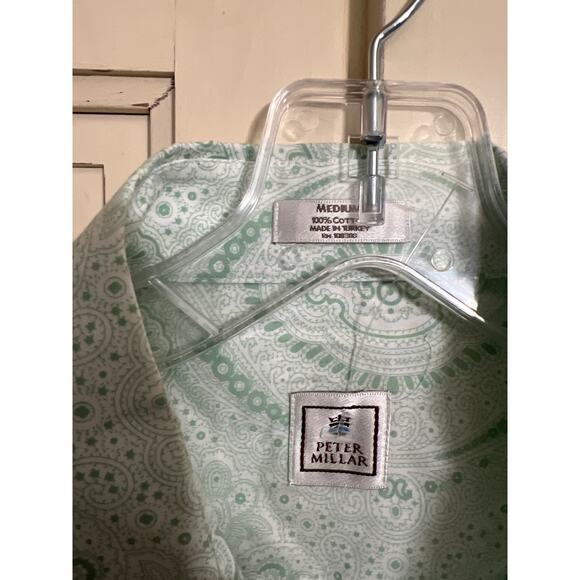 NWT Peter Millar size medium paisley print button down shirt Pinehurst - Picture 2 of 3